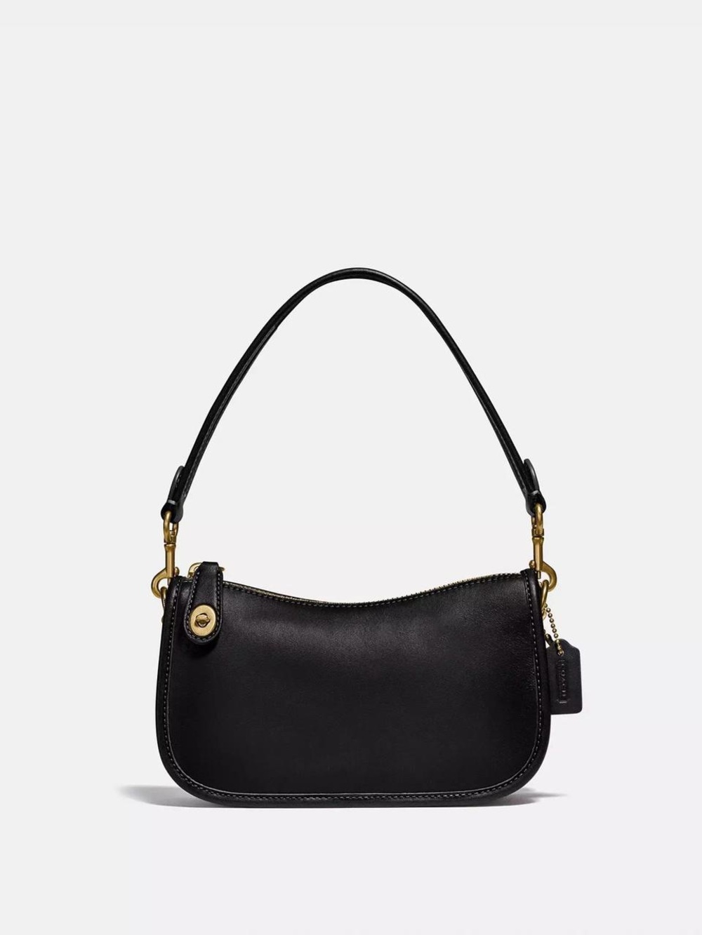 Coach Swinger Black Leather Shoulder Bag